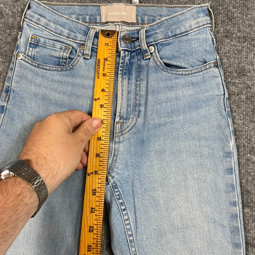Everlane High Rise‎ Skinny Jeans Light Wash Blue Denim Size 24 Regular